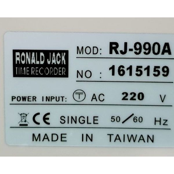 Photo - Máy chấm công thẻ giấy RONALD JACK RJ-990A