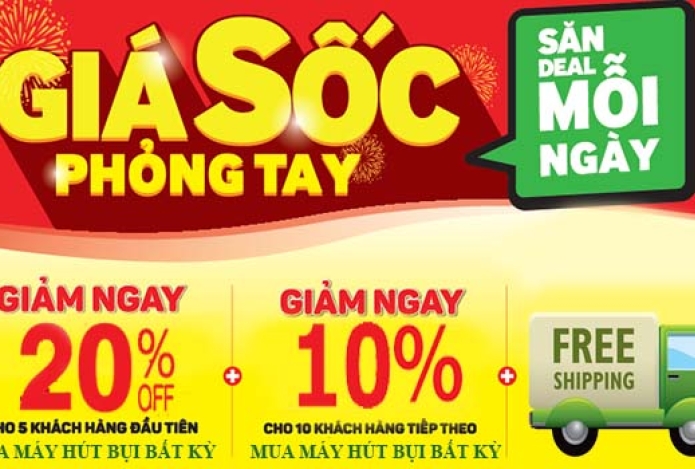 GIÁ SỐC PHỎNG TAY- SĂN NGAY MÁY HÚT BỤI CÙNG HẢI MINH