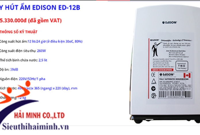 Lựa chọn máy hút ẩm dựa theo thông số kỹ thuật