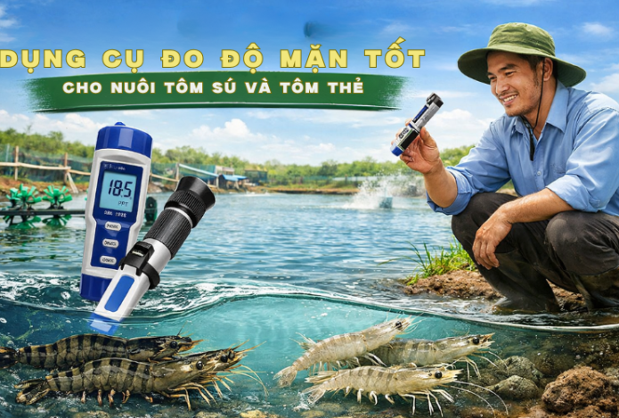 Dụng Cụ Đo Độ Mặn Tốt Cho Nuôi Tôm Sú Và Tôm Thẻ
