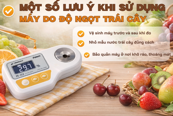 Một Số Lưu Ý Khi Sử Dụng Máy Đo Độ Ngọt Trái Cây 