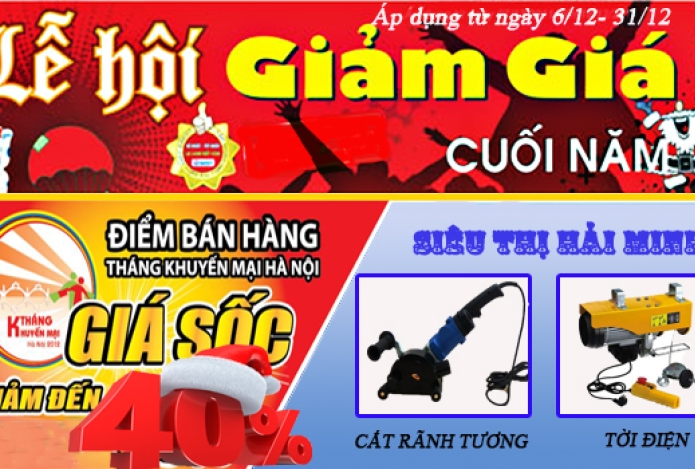 Khuyến Mãi Siêu Khủng- Giảm Giá Cắt Rãnh Tường Và Tời Điện Lên đến 40%