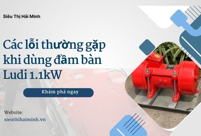 Các lỗi thường gặp khi dùng đầm bàn Ludi 1.1kW