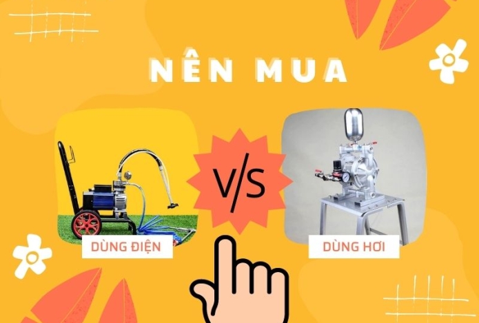 Nên mua máy phun sơn dùng điện hay dùng hơi?