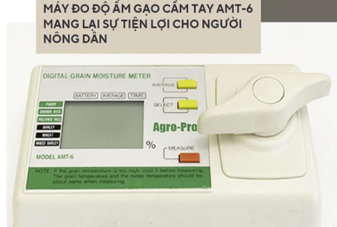 Máy đo độ ẩm gạo cầm tay AMT-6 mang lại sự tiện lợi cho người nông dân