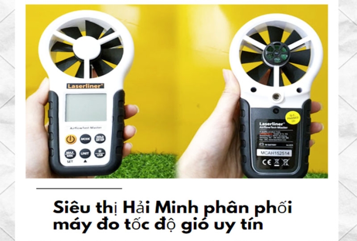 Siêu thị Hải Minh phân phối máy đo tốc độ gió uy tín