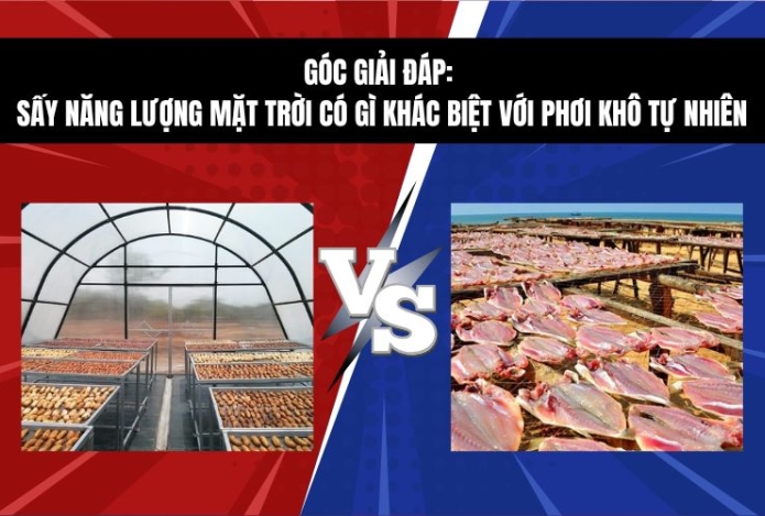 Góc giải đáp: Sấy năng lượng mặt trời có gì khác biệt với phơi khô tự nhiên