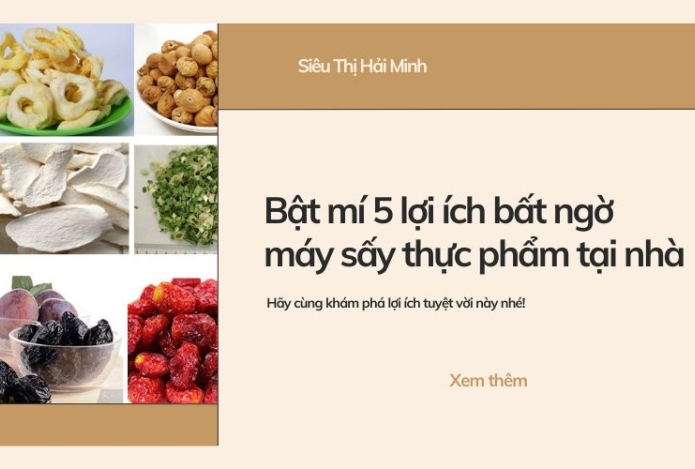 Bật mí 5 lợi ích bất ngờ khi dùng máy sấy thực phẩm tại nhà