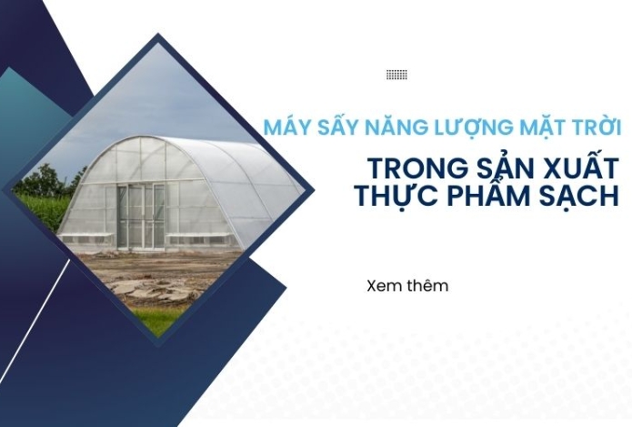 Máy sấy năng lượng mặt trời trong sản xuất thực phẩm sạch
