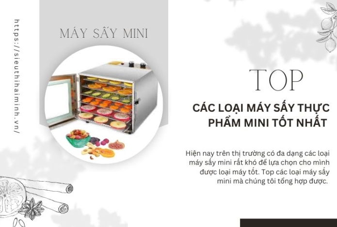 Máy sấy thực phẩm mini loại nào tốt? Top sản phẩm bán chạy