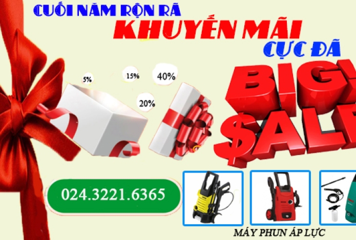 Máy Phun Áp Lực Khuyến Mãi Khủng Mùa Cuối Năm