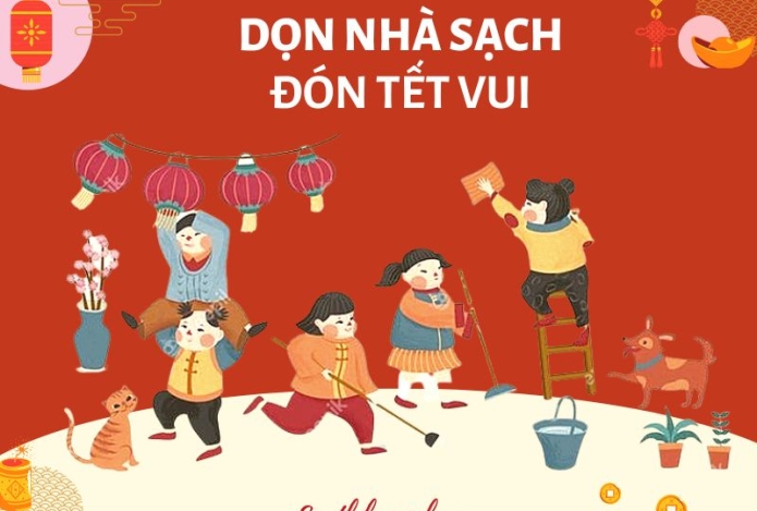 Mẹo tổng vệ sinh nhà cửa đón Tết cực đơn giản 