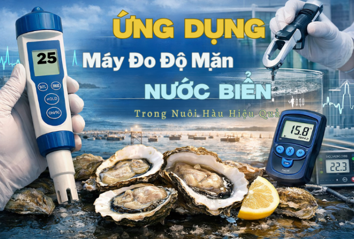 Ứng Dụng Máy Đo Độ Mặn Nước Biển Trong Nuôi Hàu Hiệu Quả