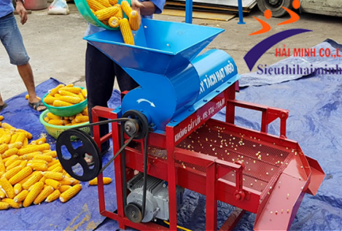 Test máy tách hạt ngô sàng rung HMR 700A chất lượng cao, không gãy lõi