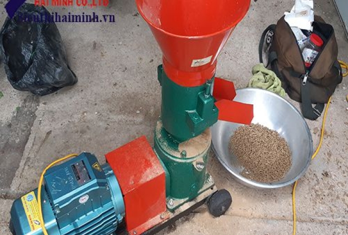 Kỹ thuật giao con máy ép cám viên HM150 nhỏ gọn cho khách hàng tại HCM