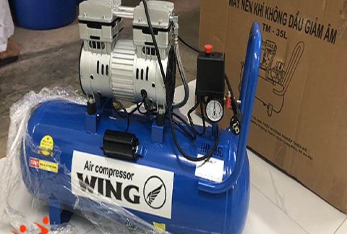 [Q12]Giao nhanh máy nén khí không dầu giảm âm Wing TW-OF750 35L siêu bán chạy