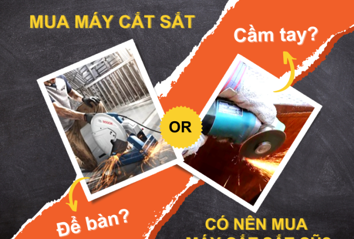 Mua máy cắt sắt cầm tay hay để bàn? Có nên mua máy cắt sắt cũ?