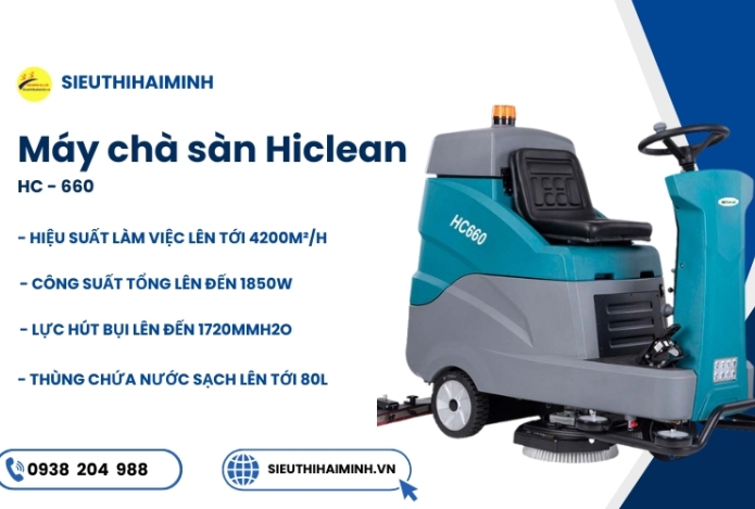 Review Máy Chà Sàn Ngồi Lái HiClean HC660