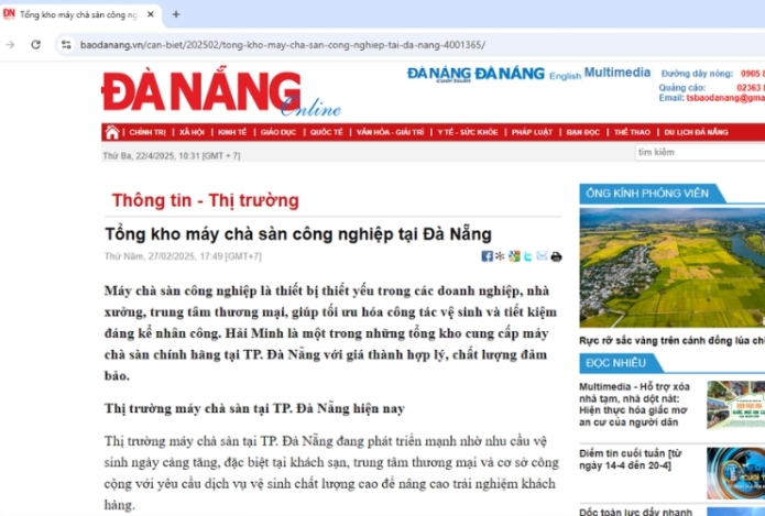 baodanang.vn | Tổng Kho Máy Chà Sàn Công Nghiệp Uy Tín Tại Đà Nẵng