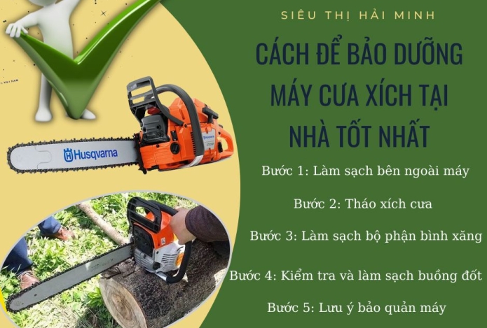 Cách Để Bảo Dưỡng Máy Cưa Xích Tại Nhà Tốt Nhất