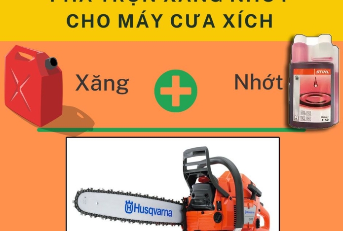 Lưu Ý Khi Pha Trộn Xăng Nhớt Cho Máy Cưa Xích Để Đảm Bảo Chất Lượng