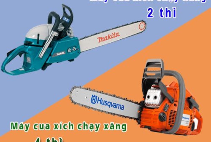 Máy Cưa Xích Chạy Xăng 2 Thì Và 4 Thì Loại Nào Tốt Hơn?