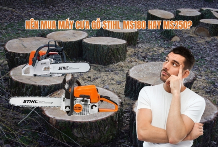 Nên mua máy cưa gỗ Stihl MS180 hay MS250?