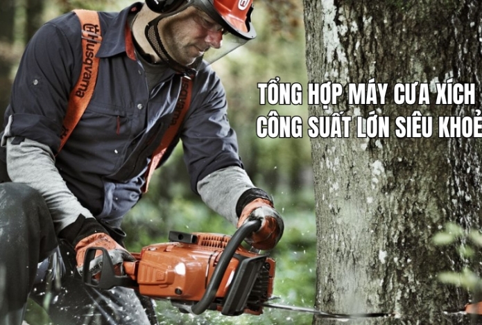 Tổng hợp máy cưa xích công suất lớn siêu khoẻ