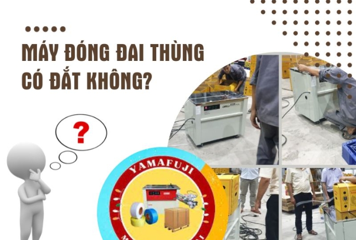 Máy đóng đai thùng có đắt không?