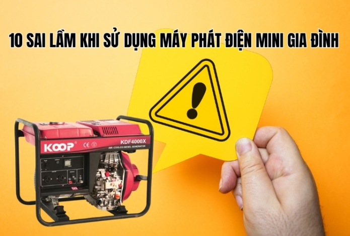 10 Sai Lầm Khi Sử Dụng Máy Phát Điện Mini Gia Đình