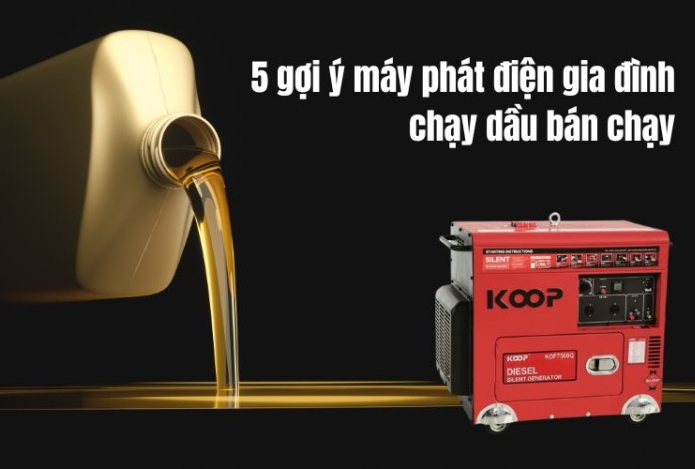 5 gợi ý máy phát điện gia đình chạy dầu bán chạy