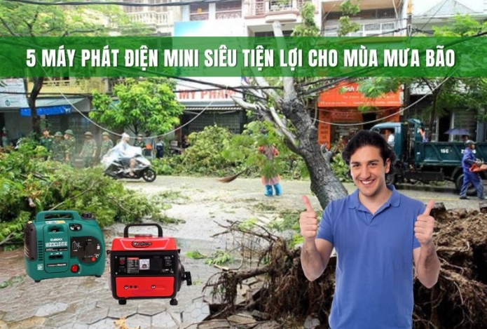 5 máy phát điện mini siêu tiện lợi cho mùa mưa bão
