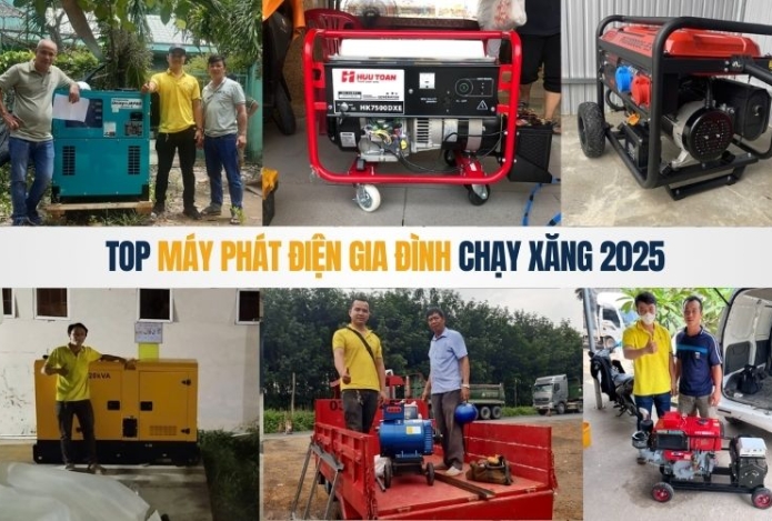 Top 5 máy phát điện gia đình chạy xăng 2025 chỉ 10 triệu đồng