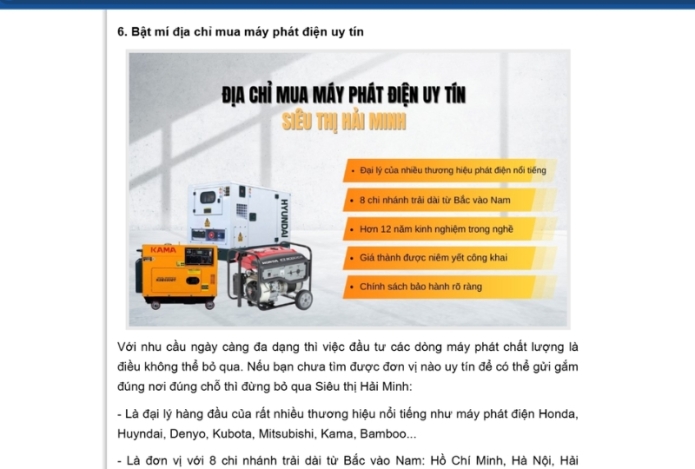 Baobariavungtau.com.vn – Review Hải Minh – máy phát điện gia đình uy tín