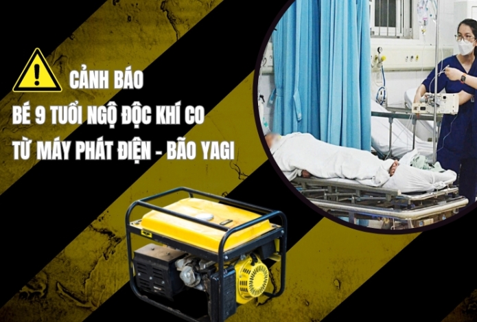 Cảnh Báo Bé 9 tuổi ngộ độc khí CO từ máy phát điện - Bão Yagi