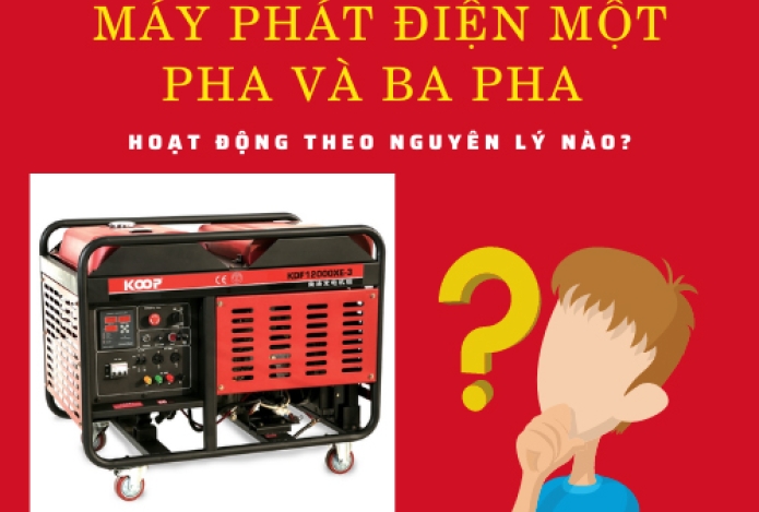 Máy phát điện một pha và ba pha hoạt động theo nguyên lý nào?