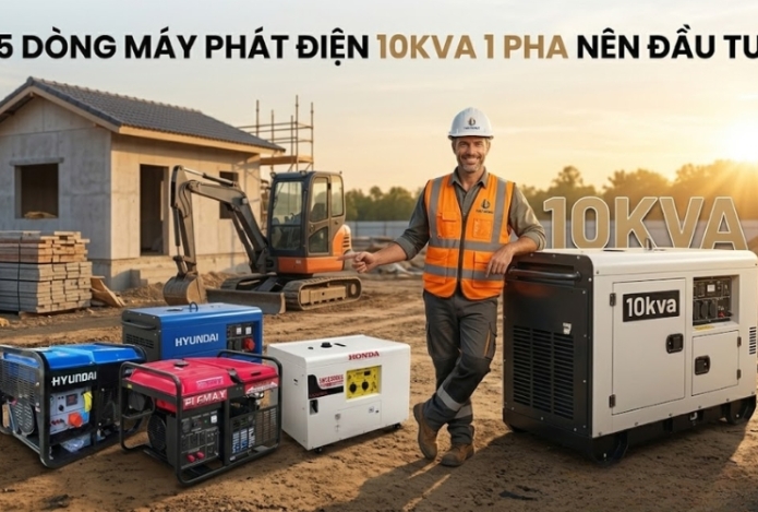 5 Dòng Máy Phát Điện 10kva 1 Pha Nên Đầu Tư