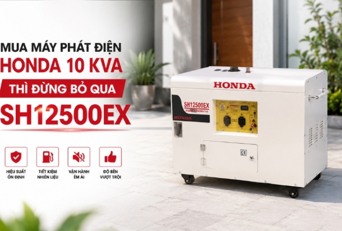 Mua máy phát điện honda 10 KVA thì đừng bỏ qua SH12500EX