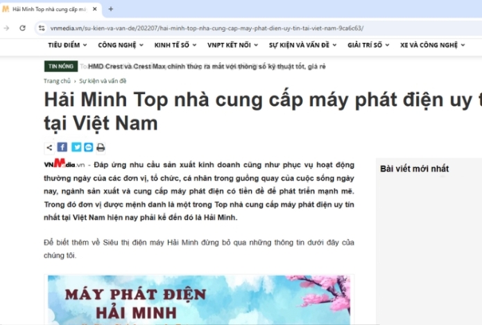 vnmedia.vn | Nhà cung cấp máy phát điện uy tín hàng đầu tại Việt Nam