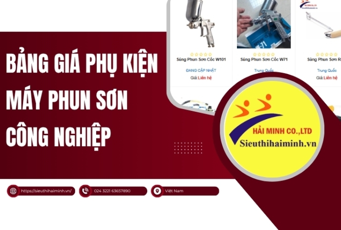 Bảng giá phụ kiện máy phun sơn công nghiệp