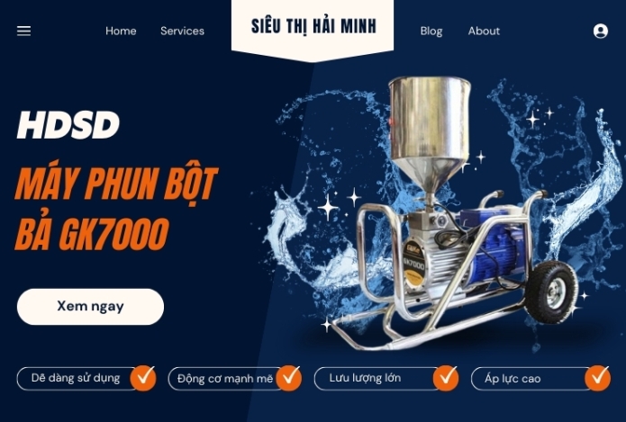 Cách Dùng Máy Phun Sơn Bột Bả Gk7000 Bền Bỉ