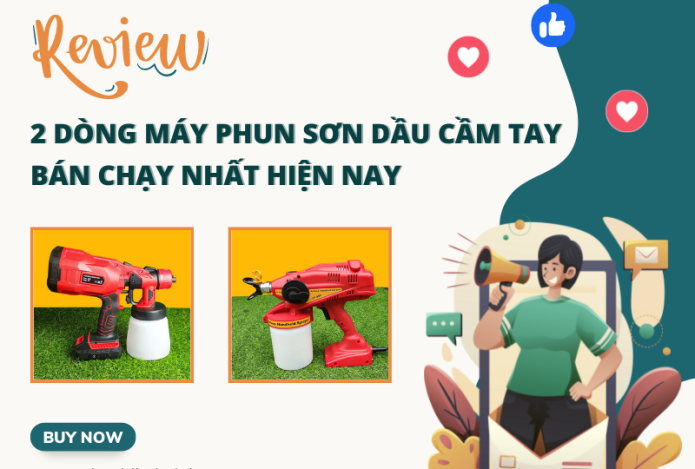 Top 2 Máy Phun Sơn Dầu Cầm Tay Bán Chạy Năm 2025