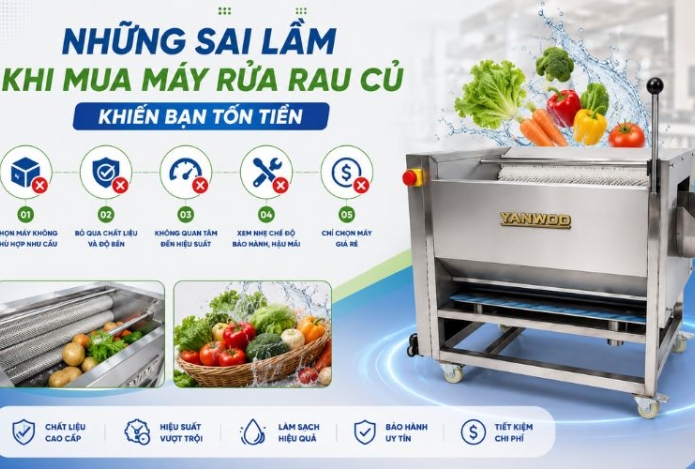 Những sai lầm khi mua máy rửa rau củ khiến bạn tốn tiền