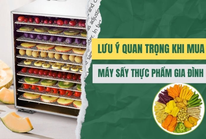 Lưu ý quan trọng khi mua máy sấy thực phẩm gia đình