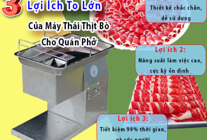 3 Lợi Ích To Lớn Của Máy Thái Thịt Bò Cho Quán Phở Bạn Nên Biết
