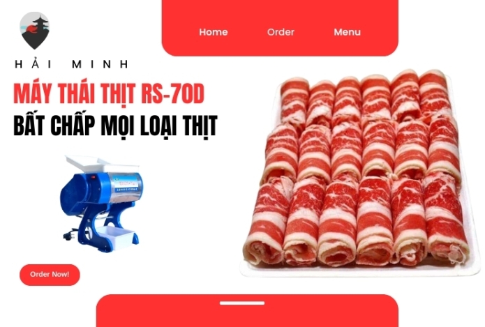 Máy Thái Thịt RS-70D Bất Chấp Mọi Loại Thịt
