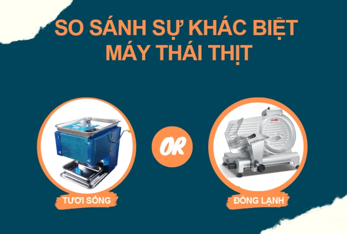 So Sánh Sự Khác Biệt Giữa Máy Thái Thịt Chín Và Thái Thịt Tươi Sống