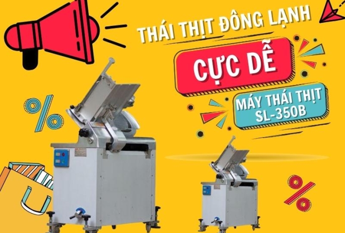 Thái thịt đông lạnh cực dễ với máy thái thịt SL-350B