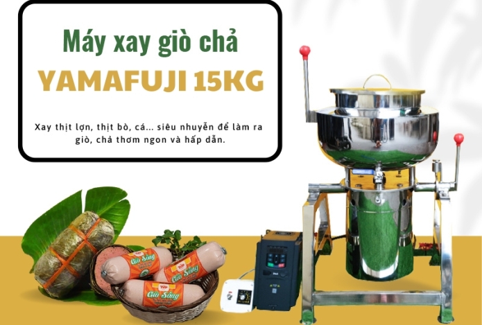 Review máy xay giò chả công nghiệp năng suất 15kg/mẻ