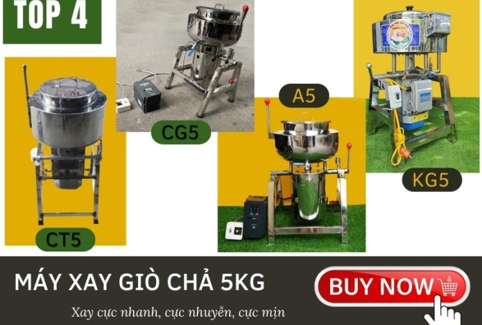 Review Top 4 Máy Xay Giò Chả 5KG Xay Cực Mịn, Cực Nhuyễn 